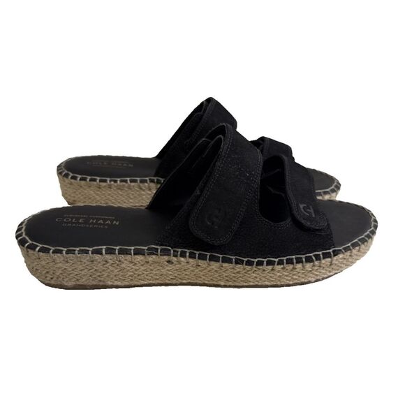 Cole Haan Shoes - Cole Haan Cloudfeel Grandseries Black Slides Slip On Sandals Size 10 Adjustable
